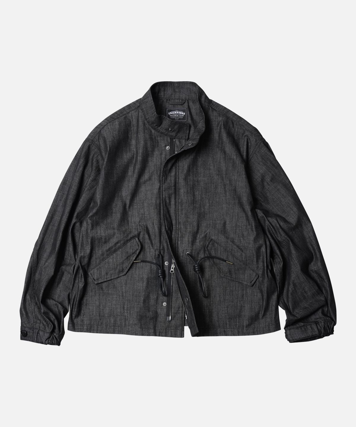 프리즘웍스(FRIZMWORKS) OSCAR DENIM FISHTAIL JACKET _ BLACK