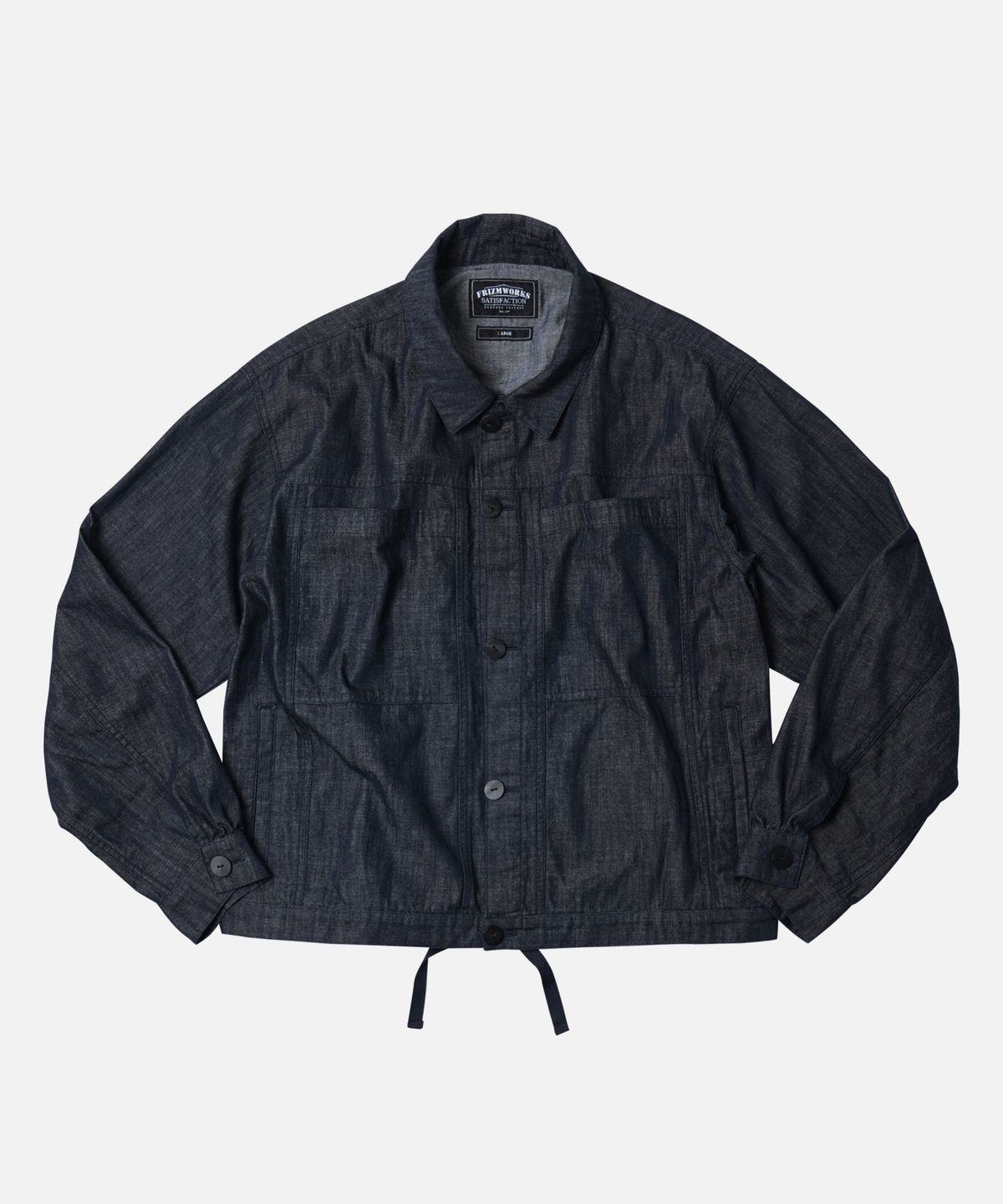 프리즘웍스(FRIZMWORKS) SHIRRING TRUCKER JACKET _ INDIGO