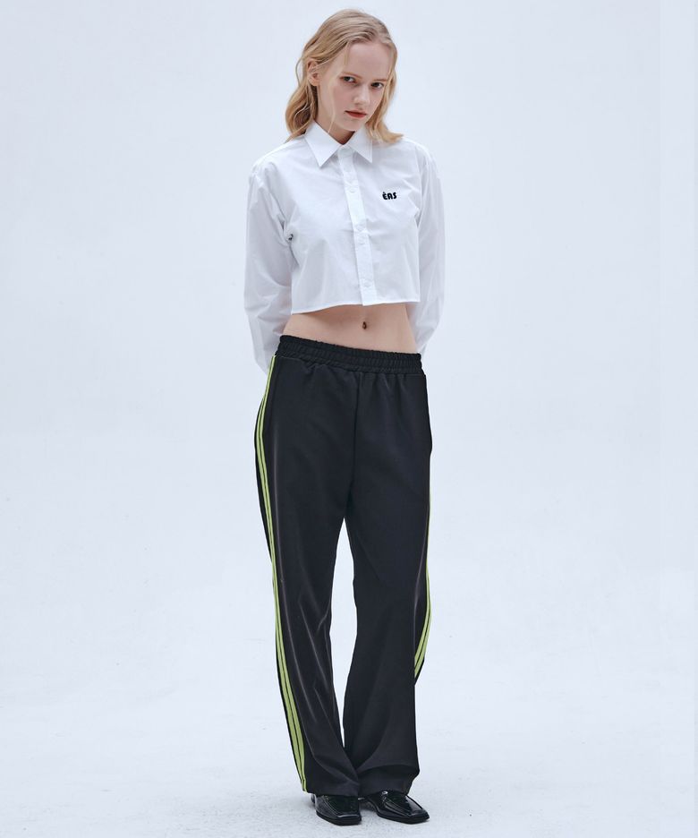 라인 테이프 트레이닝 팬츠 (블랙)