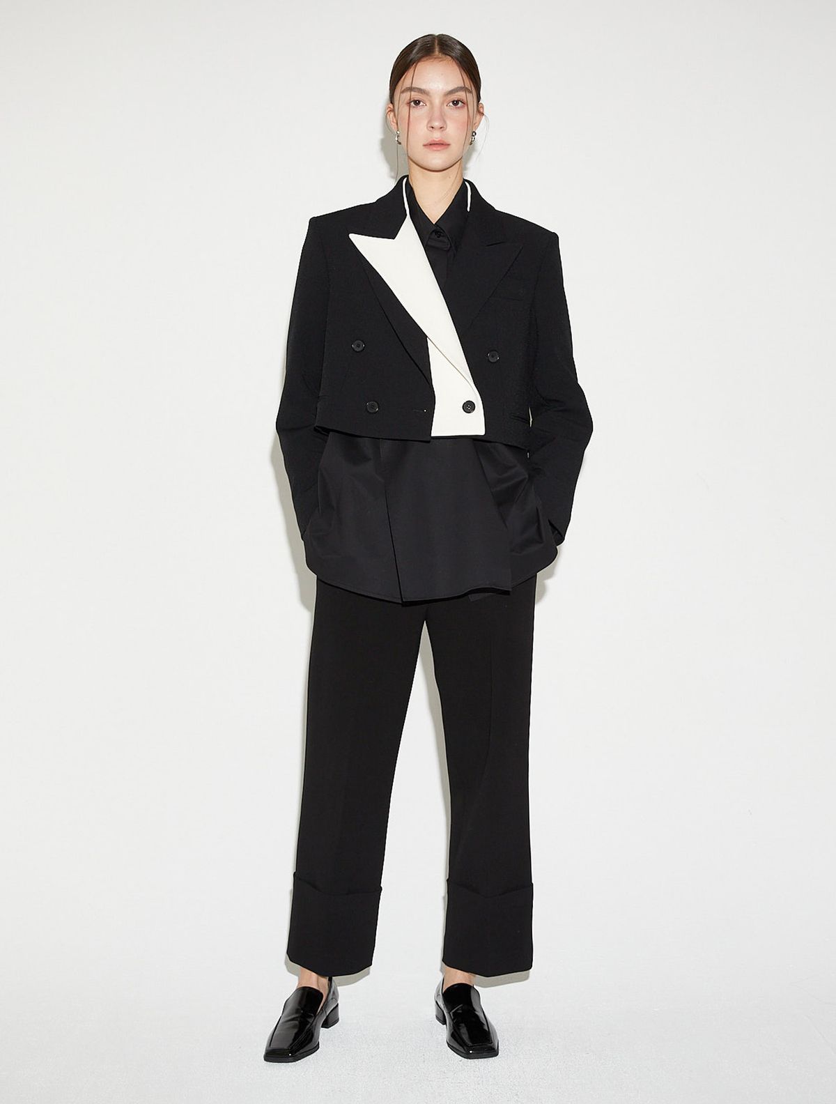 르이엘(LE YIEL) Straight Cuffs Pants_Black 스트레이트 커프스 팬츠_블랙