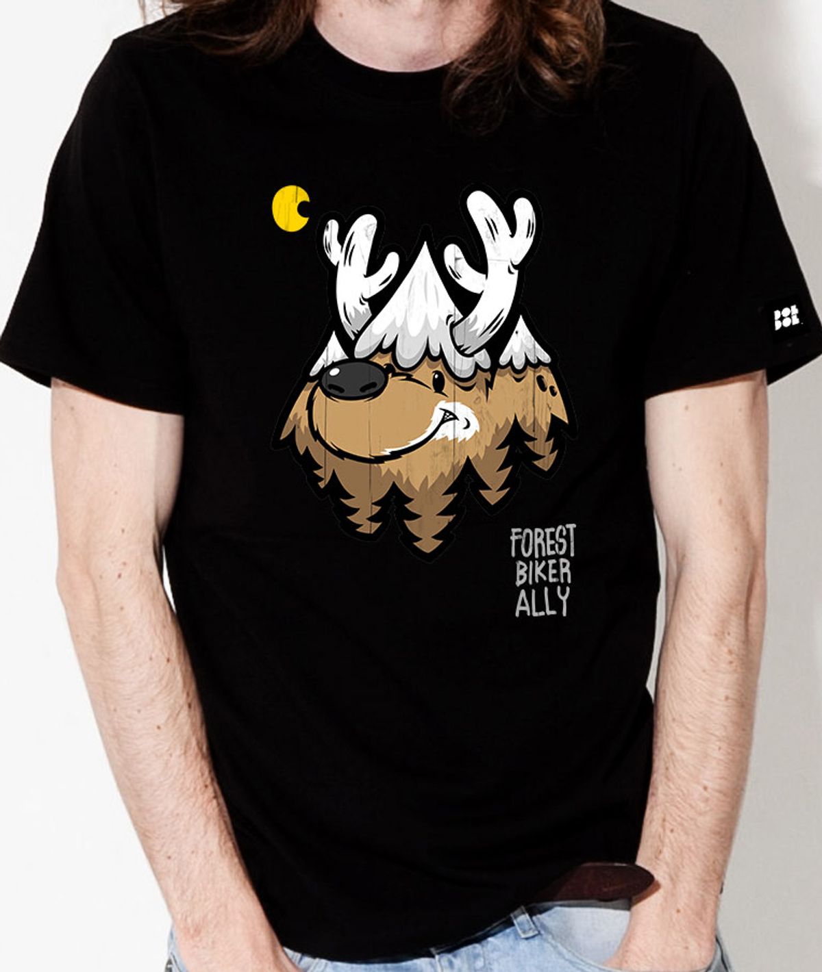 돌돌(DOLDOL) ALLY_T-shirts_18 자전거 캠핑 여행 사슴 엘리 캐릭터 그래픽 티셔츠