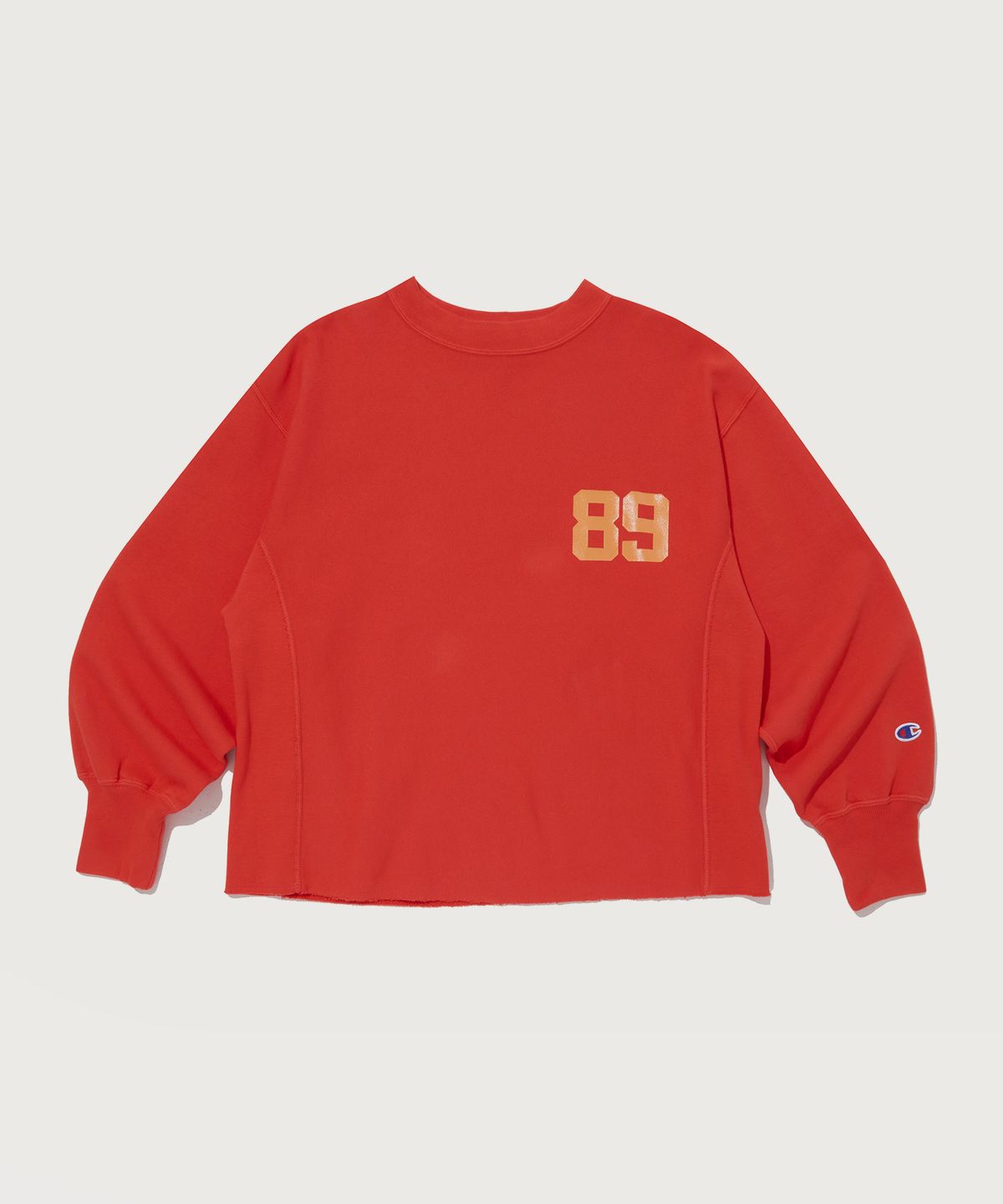챔피온(CHAMPION) 여성 리버스위브 프렌치테리 벌룬 스웨트셔츠 Normal Red