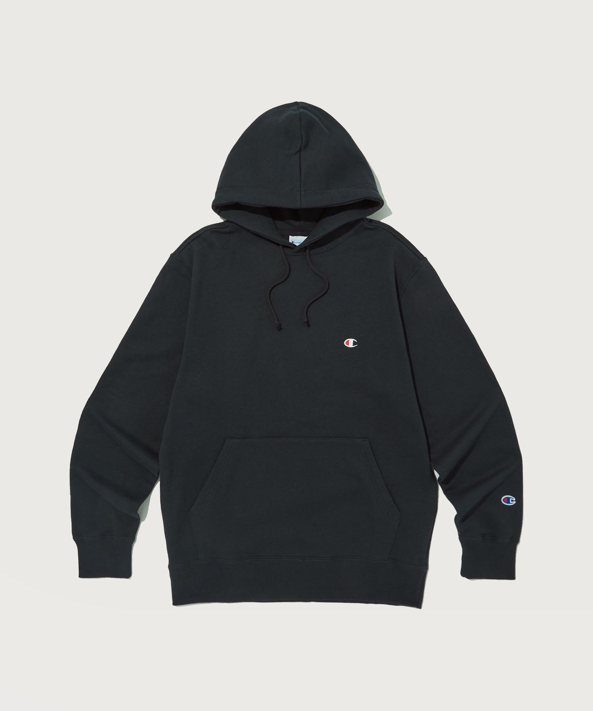 챔피온(CHAMPION) 베이직 C로고 후드 티셔츠 Normal Navy
