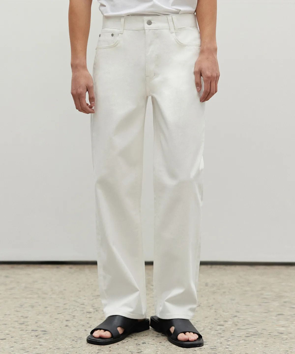 데케트(DECET) Dawn Semi Wide Jeans DCPT002Ivory