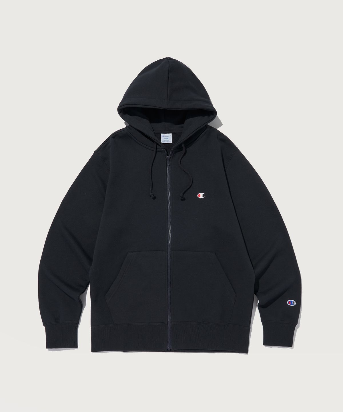 챔피온(CHAMPION) 베이직 C로고 후드 집업 Normal Navy