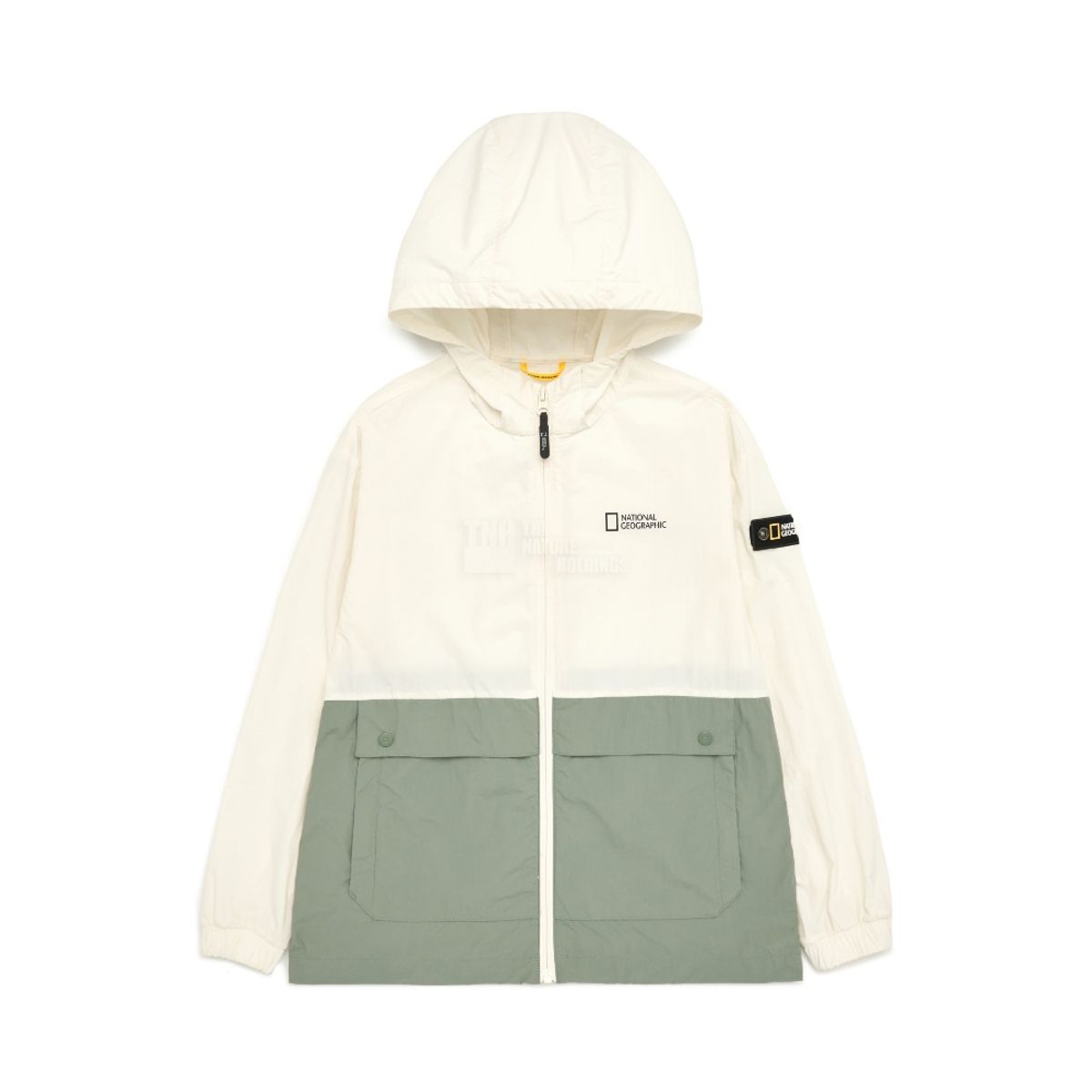 내셔널지오그래픽 키즈(NATIONAL GEOGRAPHIC KIDS) K232UFT850 포켓 후드 트레이닝 자켓 G/KHAKI
