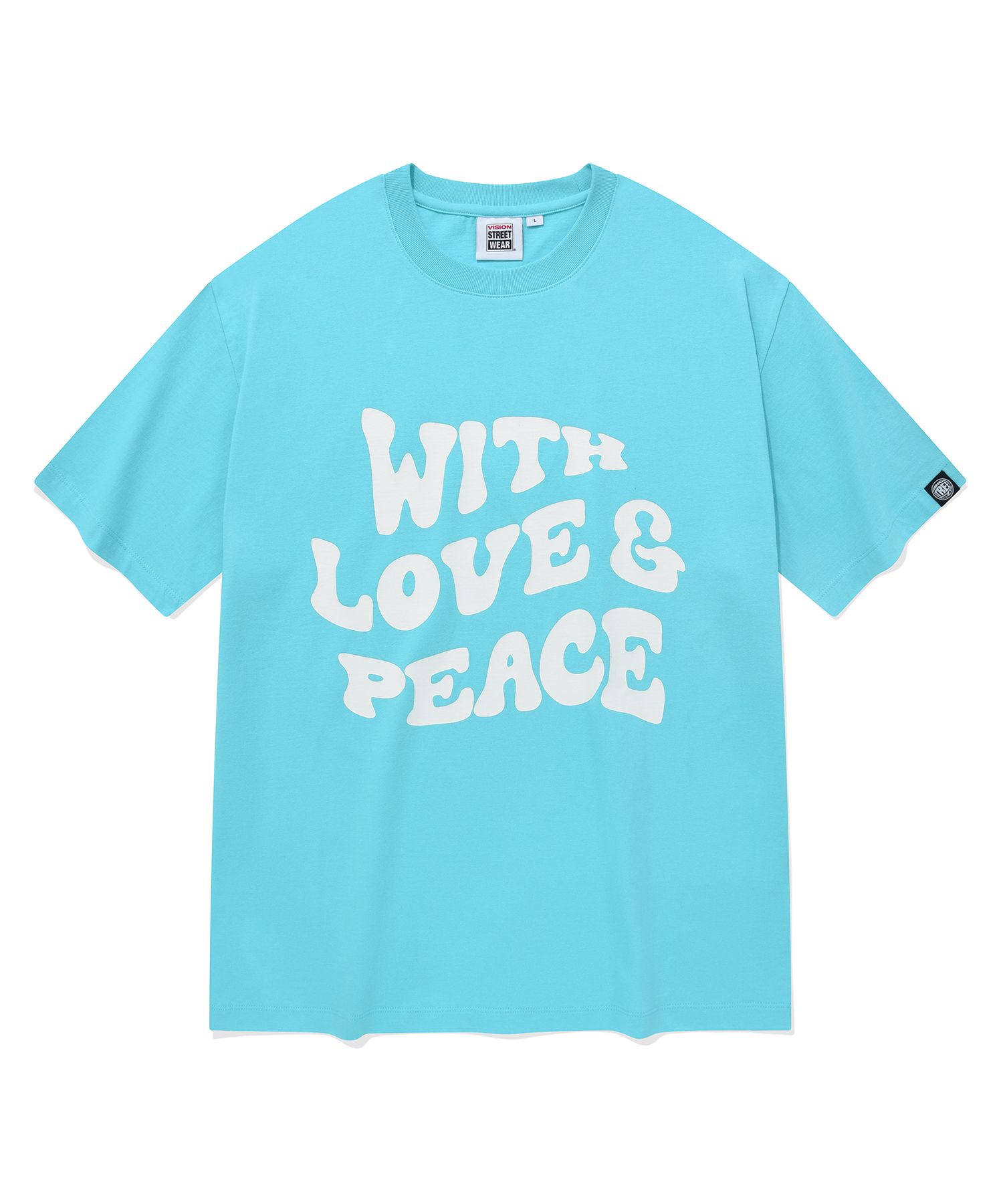 MUSINSA公式 | VISION STREETWEAR VSW Love & Peace T-Shirts Neon Blue