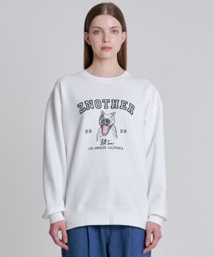 불테리어 맨투맨 화이트