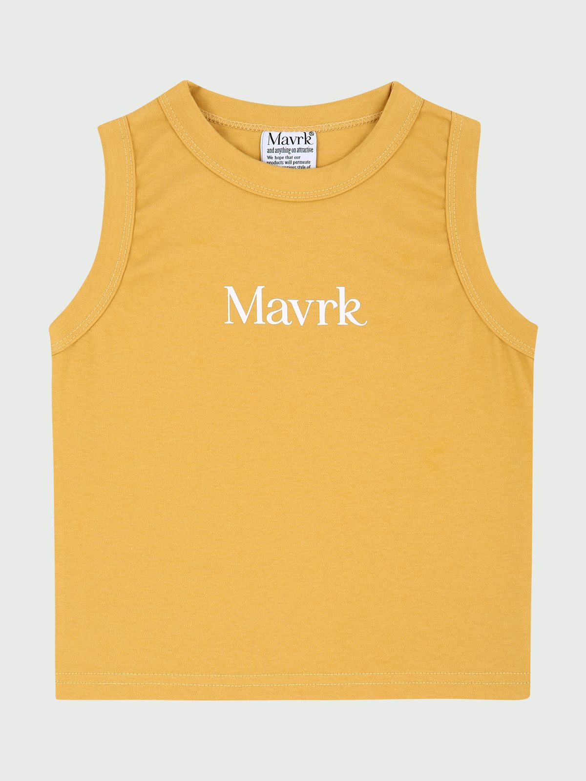 매버릭(MAVRK) 데일리 크롭 슬리브리스 [머스타드]