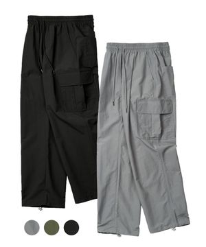 세미 와이드 스트링 카고 팬츠 (3 COLOR)