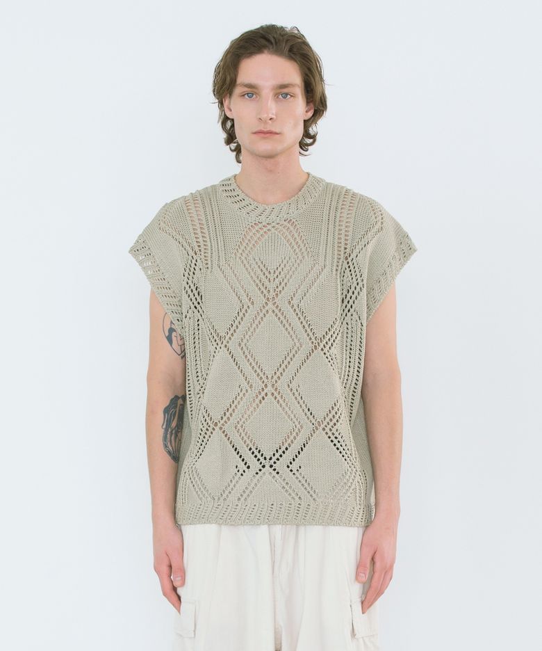 DIA KNIT VEST / ASH MINT
