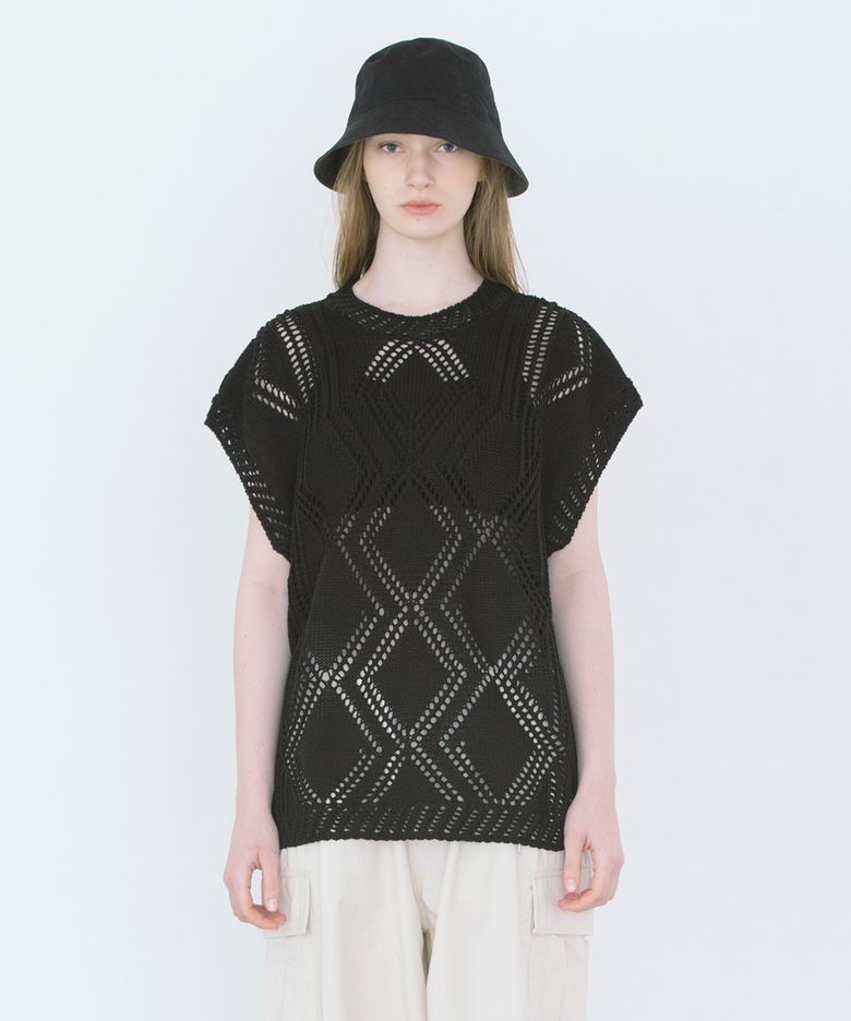DIA KNIT VEST / BLACK