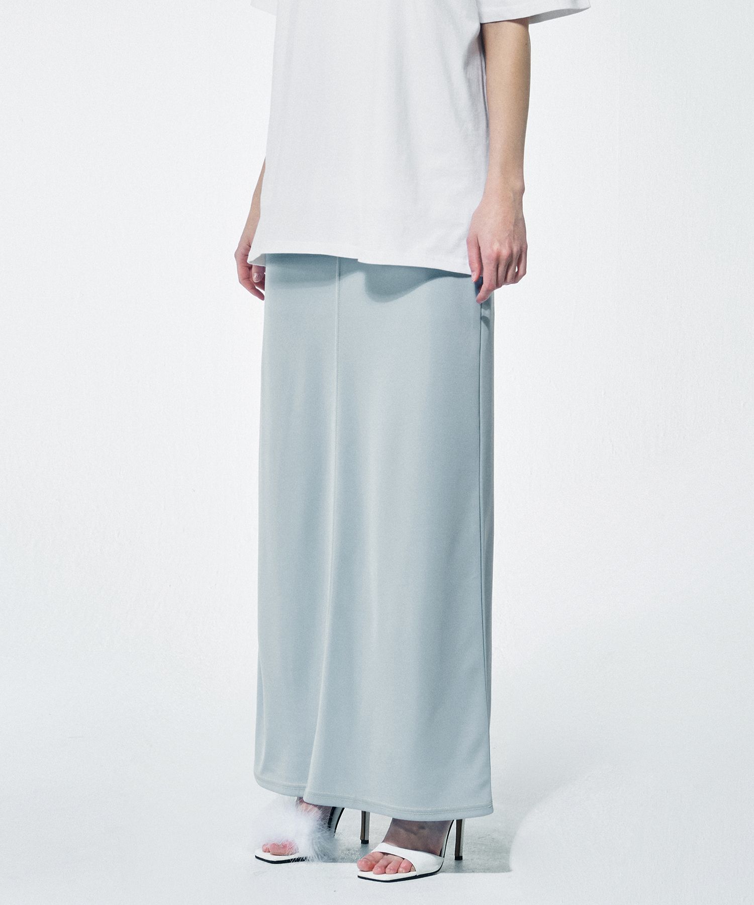 【SCULPTOR】Contrast Stitch Jersey Skirt Sky Blue MUSINSA | SCULPTOR Contrast Stitch Jersey Skirt Sky Blue