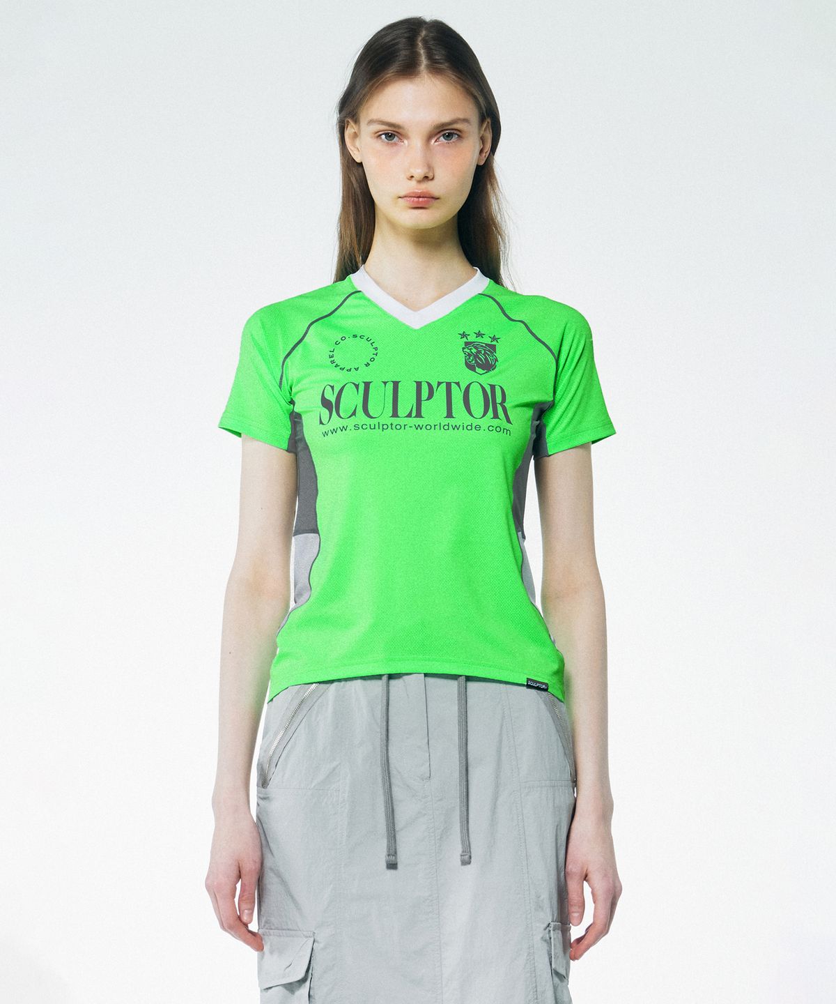 스컬프터(SCULPTOR) Sports Jersey Tee Acid Green