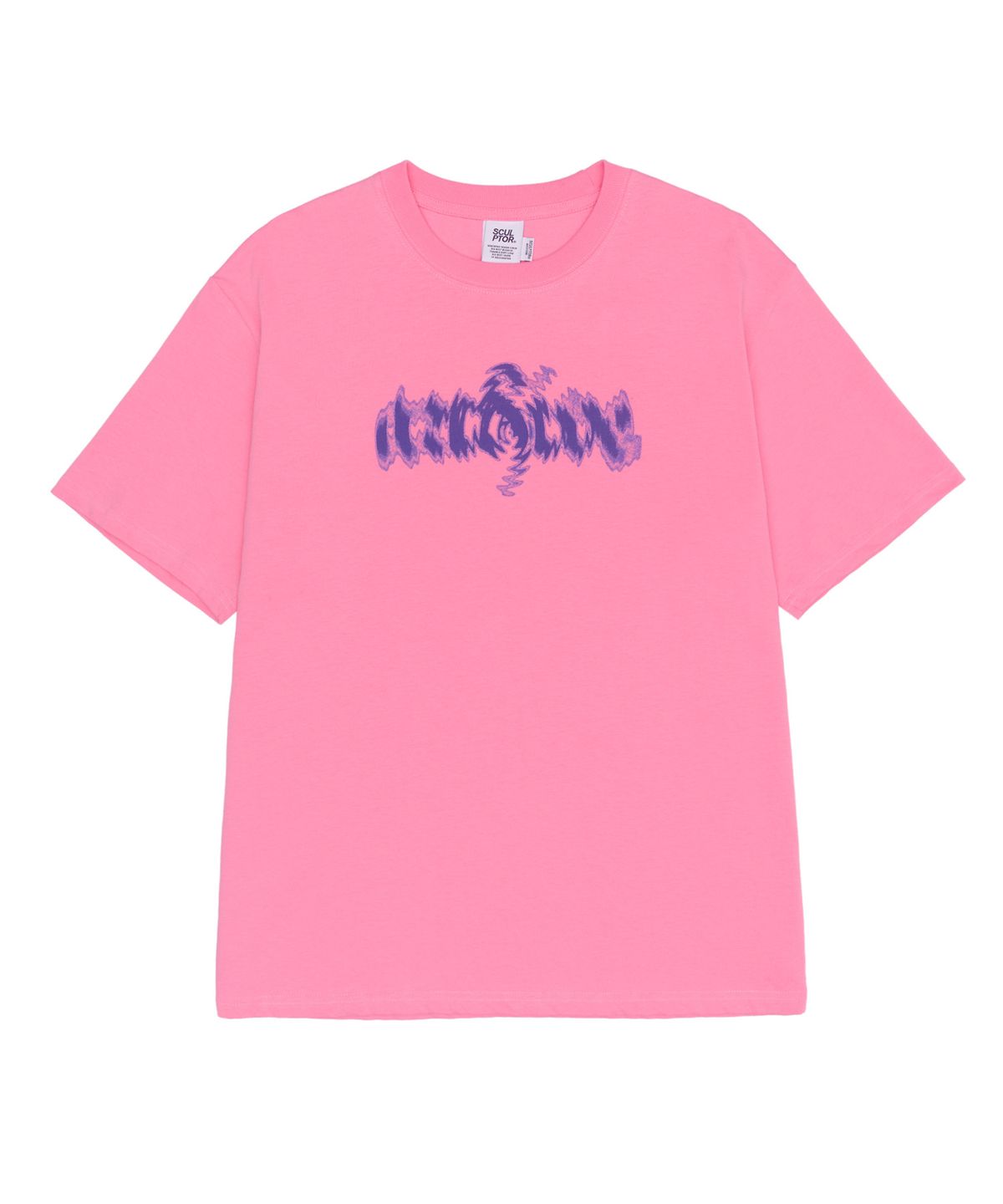 스컬프터(SCULPTOR) Distorted Logo Tee Pink