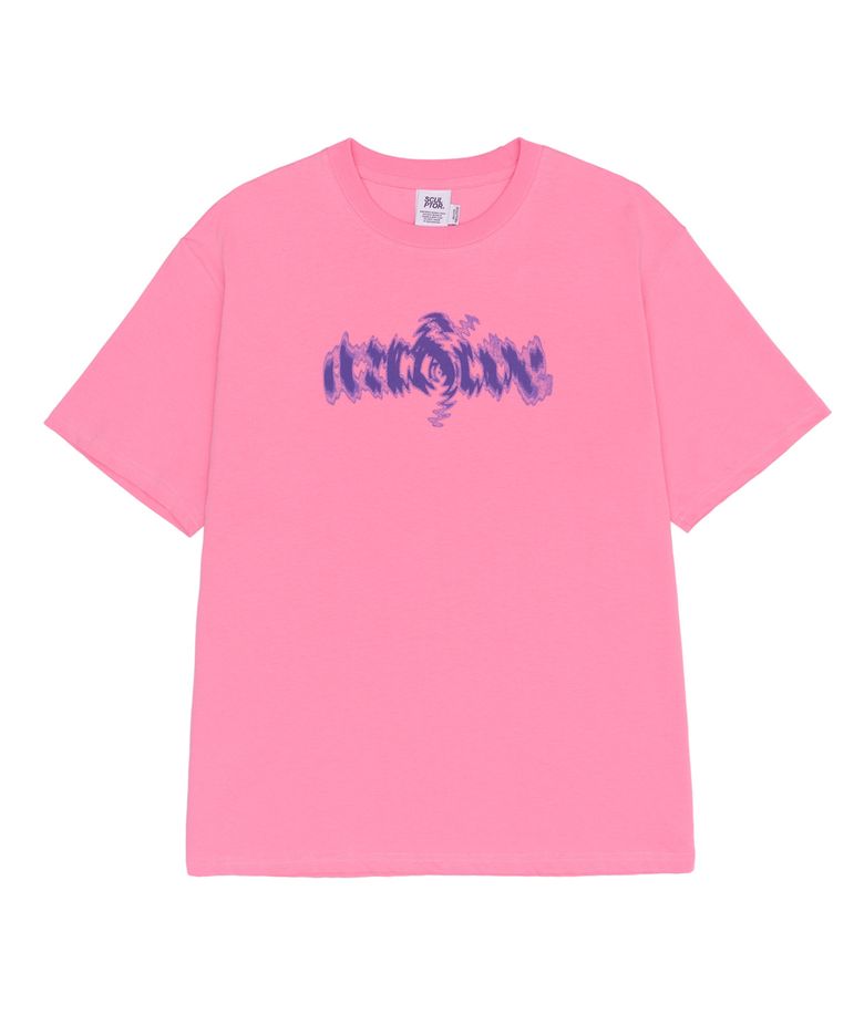 Distorted Logo Tee Pink