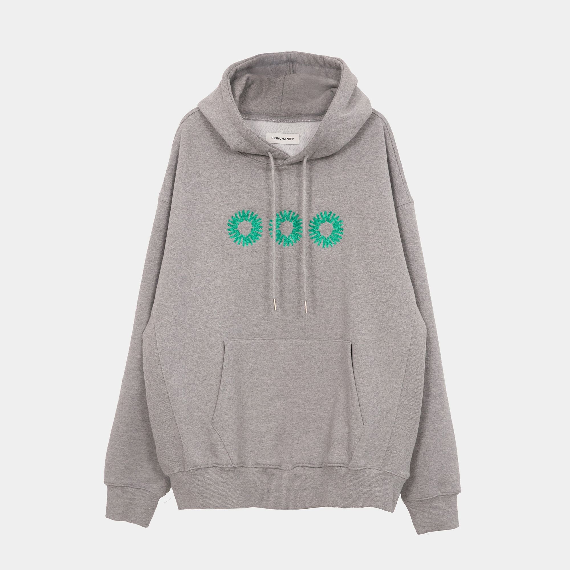 MUSINSA公式 | 999HUMANITY Everyday Logo Hoodie (Melange Gray)