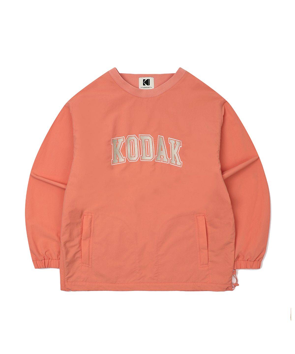 코닥(KODAK) 에센셜 워딩로고 우븐 맨투맨 PINK
