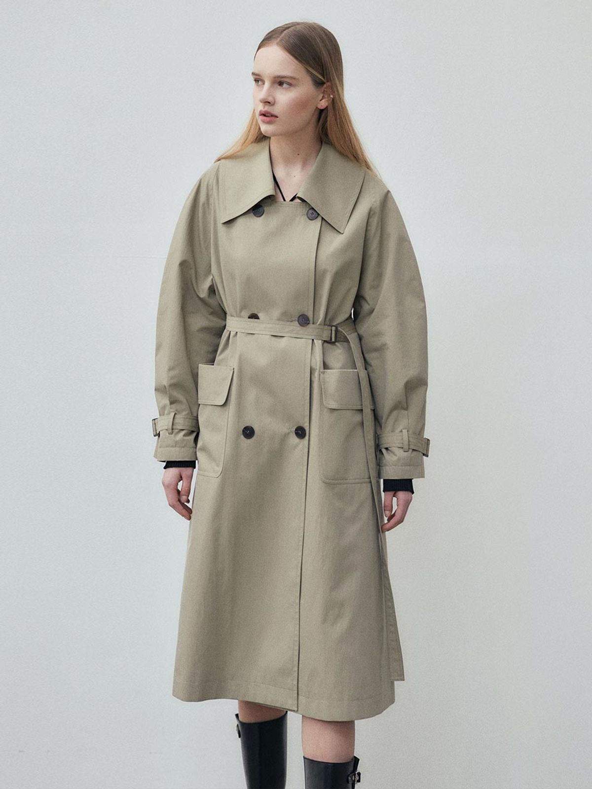 루에브르(LOEUVRE) Wide Collar Trench Coat SW3SR101-42