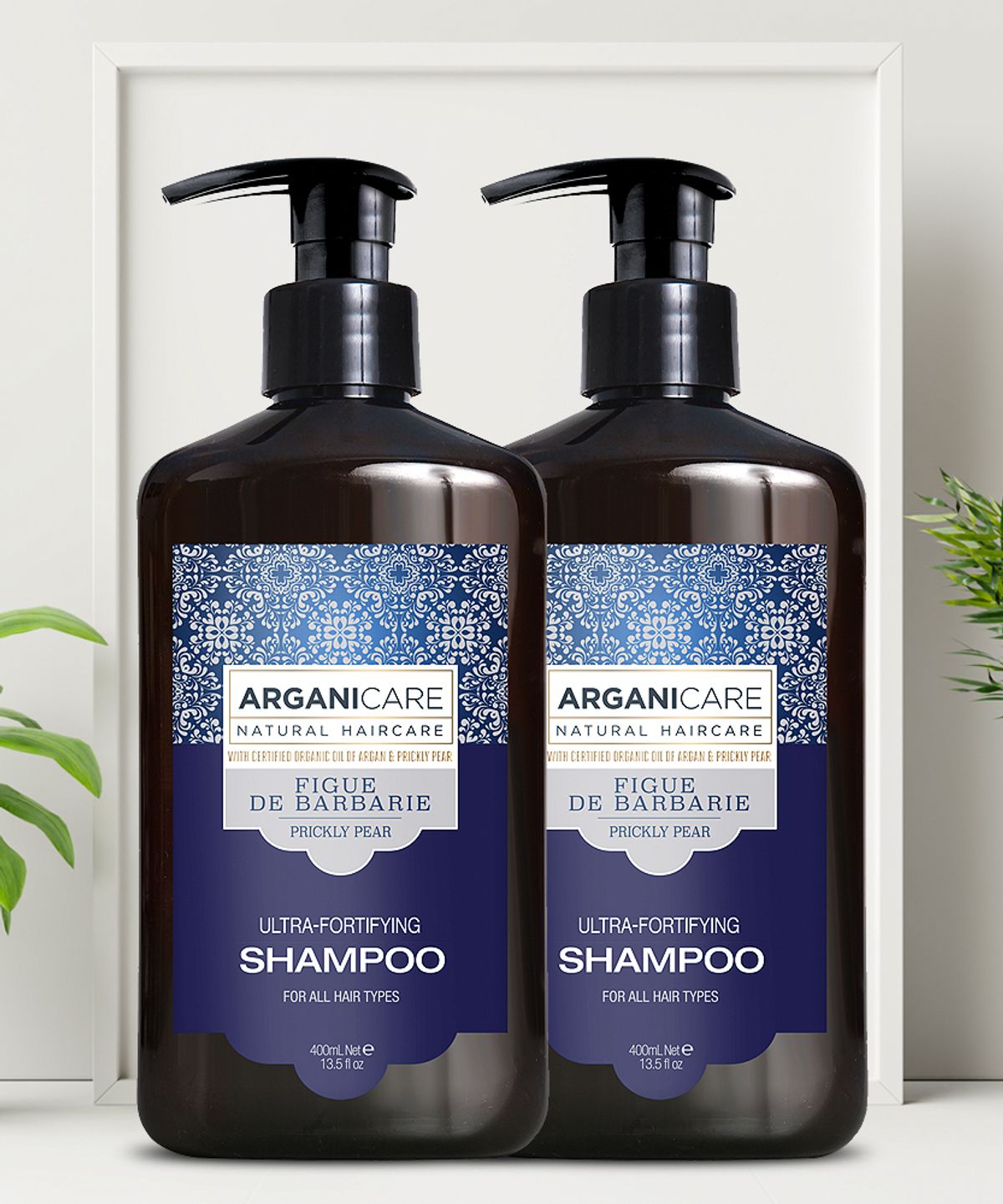 아르가니케어(ARGANICARE) 프리클리 페어&아르간 오일 백년초 샴푸 400ml*2