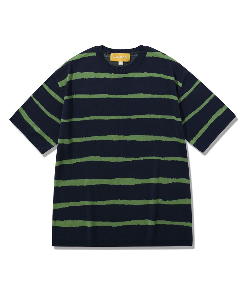 Oceanwave Stripe Sweater(GREEN NAVY)