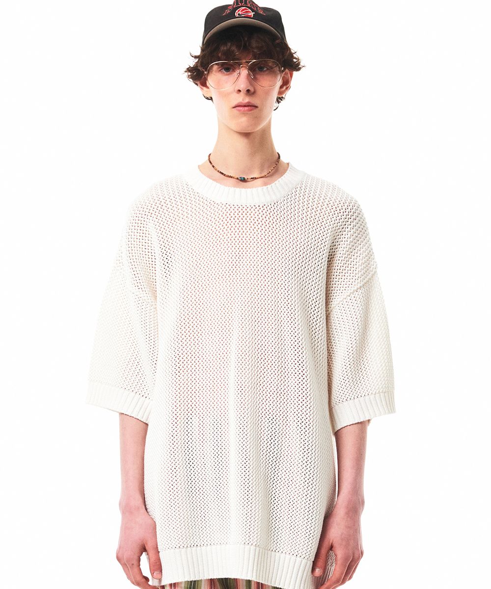 ★MAINBOOTH★Basket Oversized Punching Sweater(B.GR)★正規品 MUSINSA | MAINBOOTH Basket Oversized Punching Sweater(BLACK)
