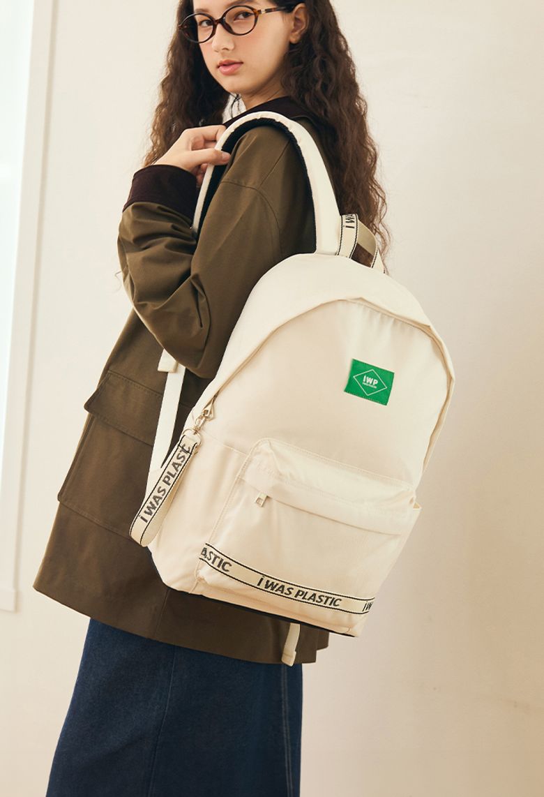 v2.0 에코백팩 리사이클 노트북 가방 아이보리