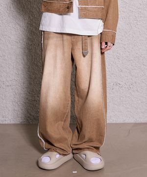 Loose Out Wide Denim - BROWN