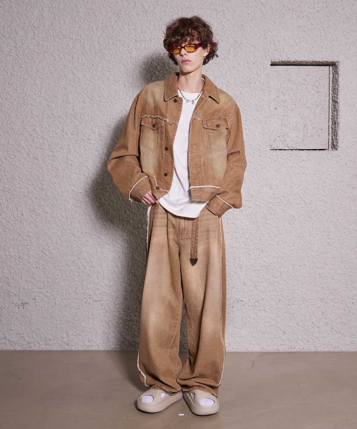 마틴플랜(MARTIN PLAN) Loose Out Denim Jacket - BROWN