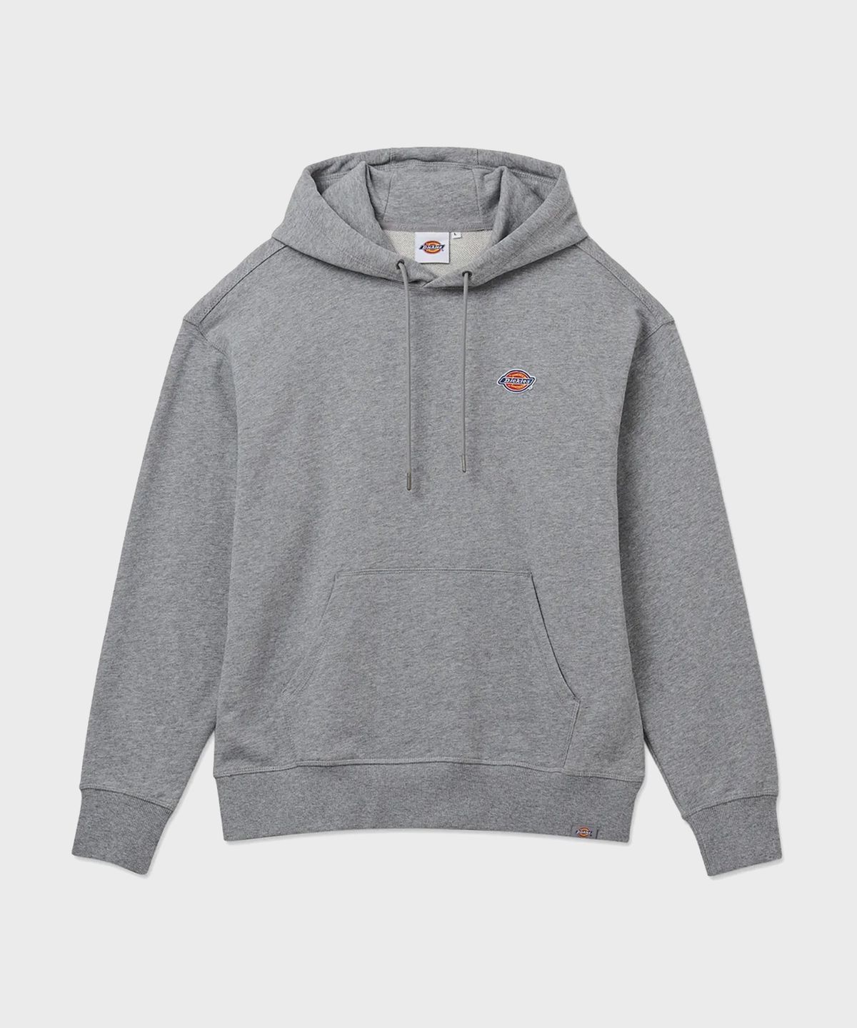 디키즈(DICKIES) 프렌치 테리 릴렉스드 스몰 자수 로고 후드 티셔츠 Grey