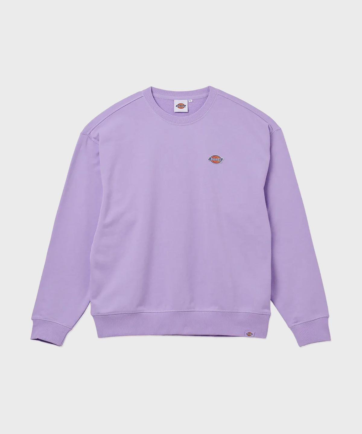 디키즈(DICKIES) 프렌치 테리 릴렉스드 스몰 자수 로고 크루넥 Purple Rose