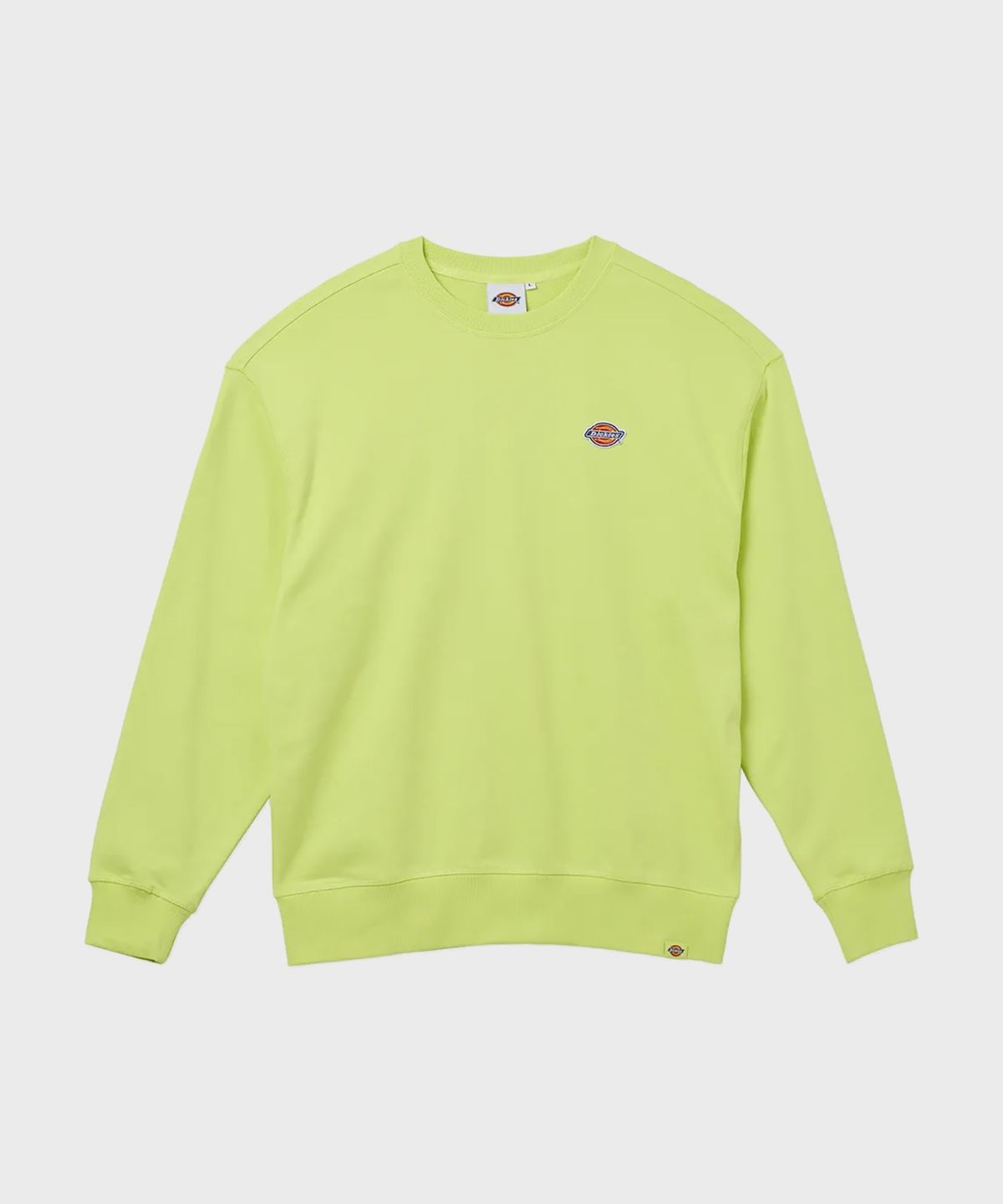 디키즈(DICKIES) 프렌치 테리 릴렉스드 스몰 자수 로고 크루넥 Daiquiri Green