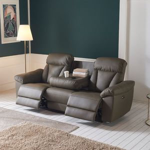 프라임 USB 3인용 전동 리클라이너 가죽소파(양방향)