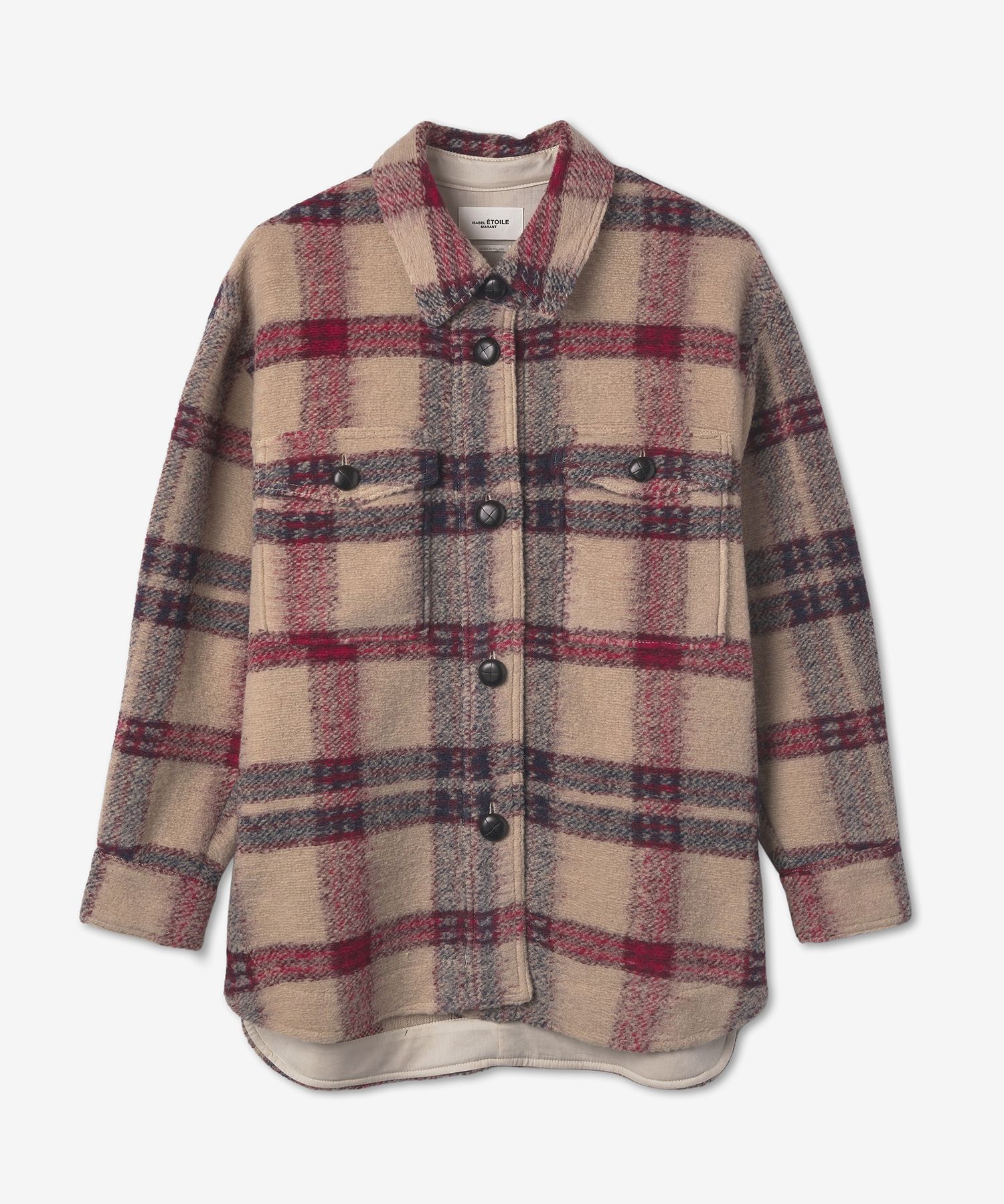 ★Isabel Marant★ Haveli Shirt Jacket Burgundy Ecru MA099822 MUSINSA | ISABEL MARANT Havelli Shirt Jacket - Burgundy