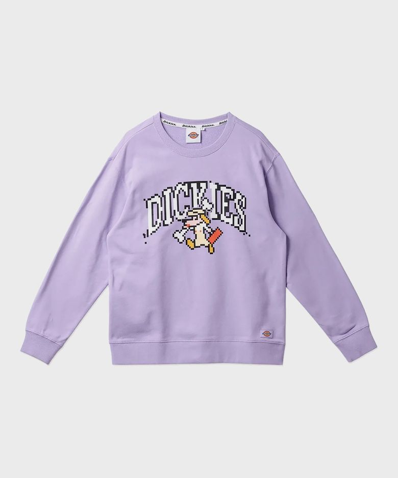 프렌치 테리 릴렉스드 그래픽 크루넥 Purple Rose