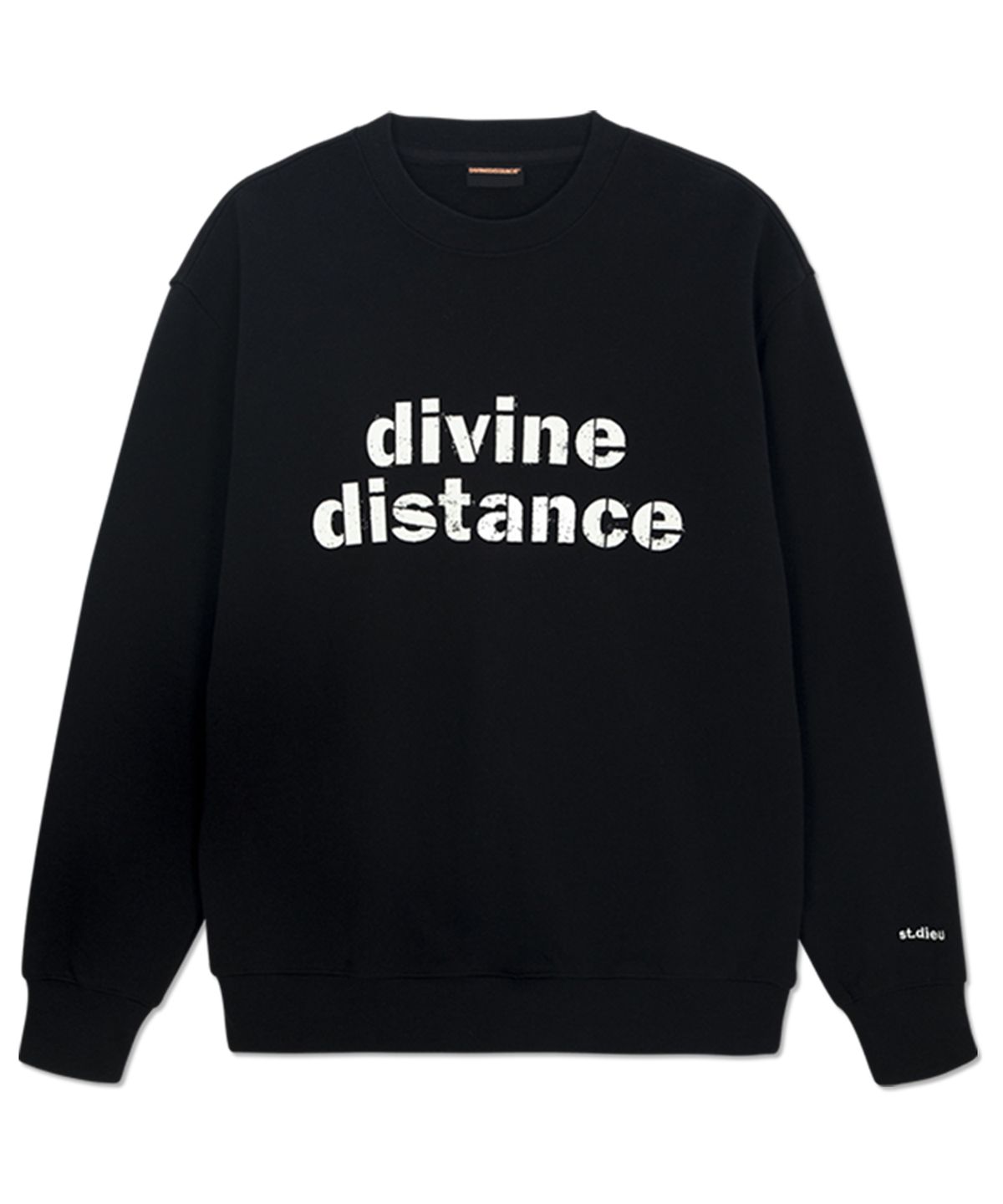 디바인디스턴스(DIVINE DISTANCE) 컬러 템퍼레이처 맨투맨 [블랙]