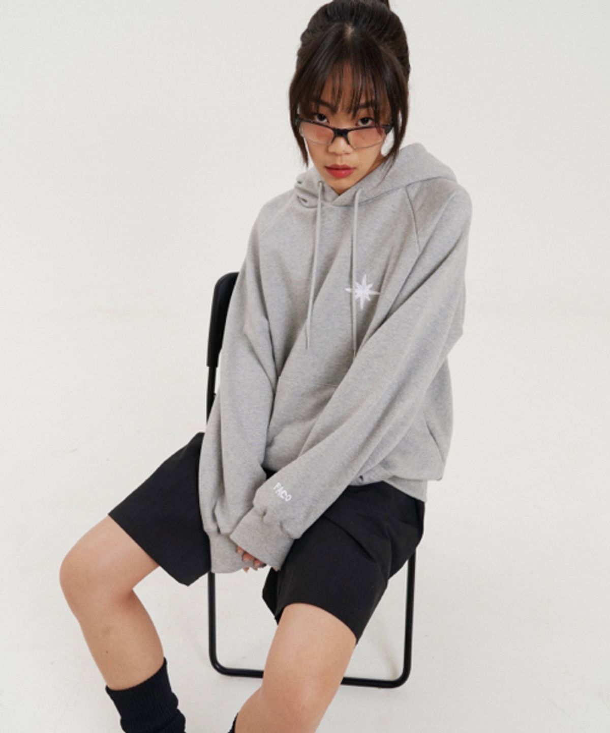더파코(THE FACO) FAVICON LOGO HOODY GRAY