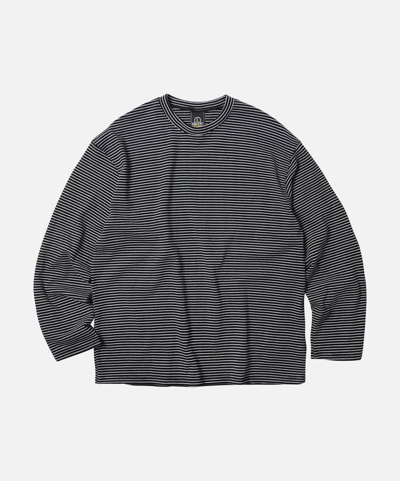 STRIPE OVERSIZED RELAX TEE 002 _ BLACK