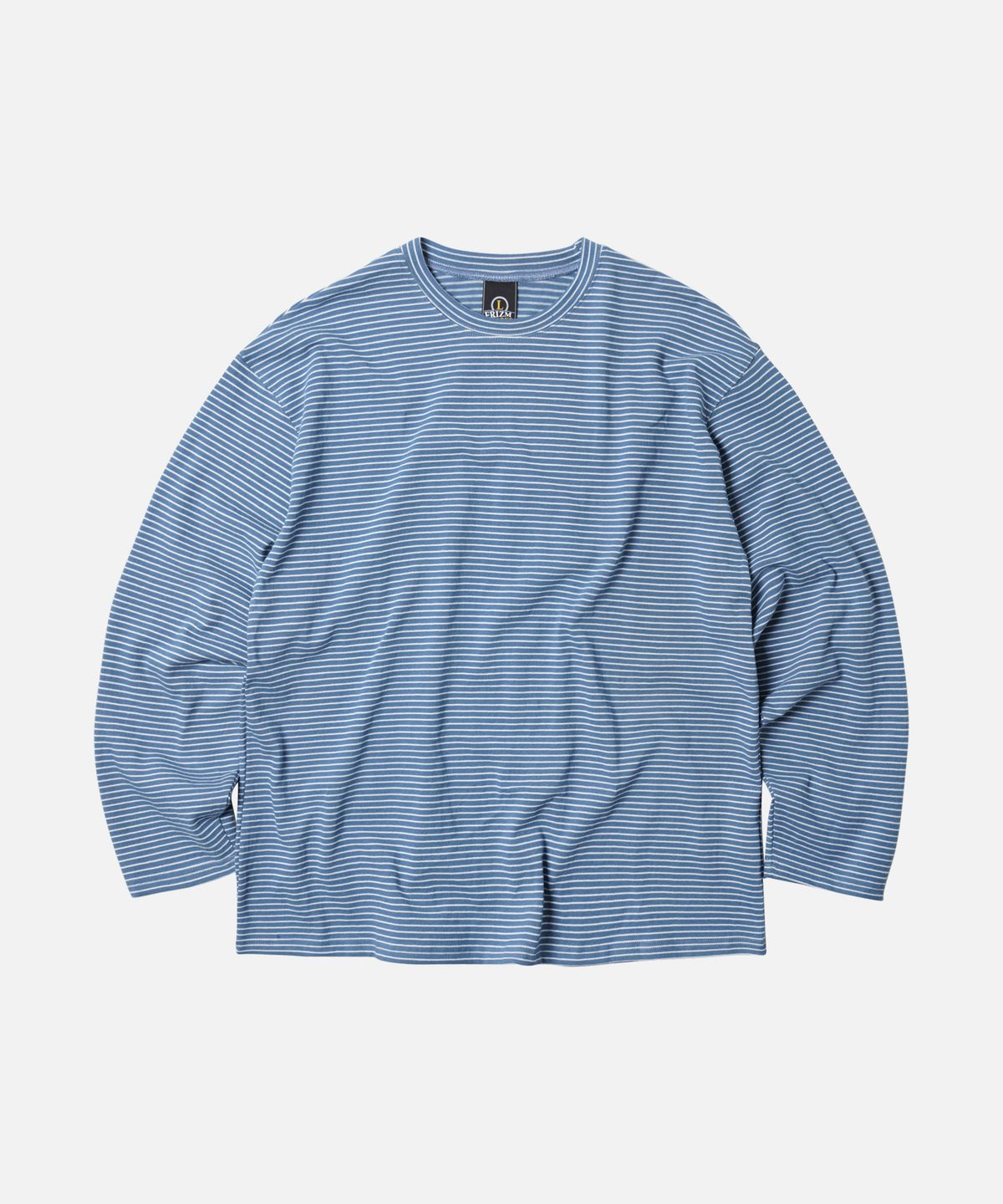 프리즘웍스(FRIZMWORKS) STRIPE OVERSIZED RELAX TEE 002 _ STEEL BLUE