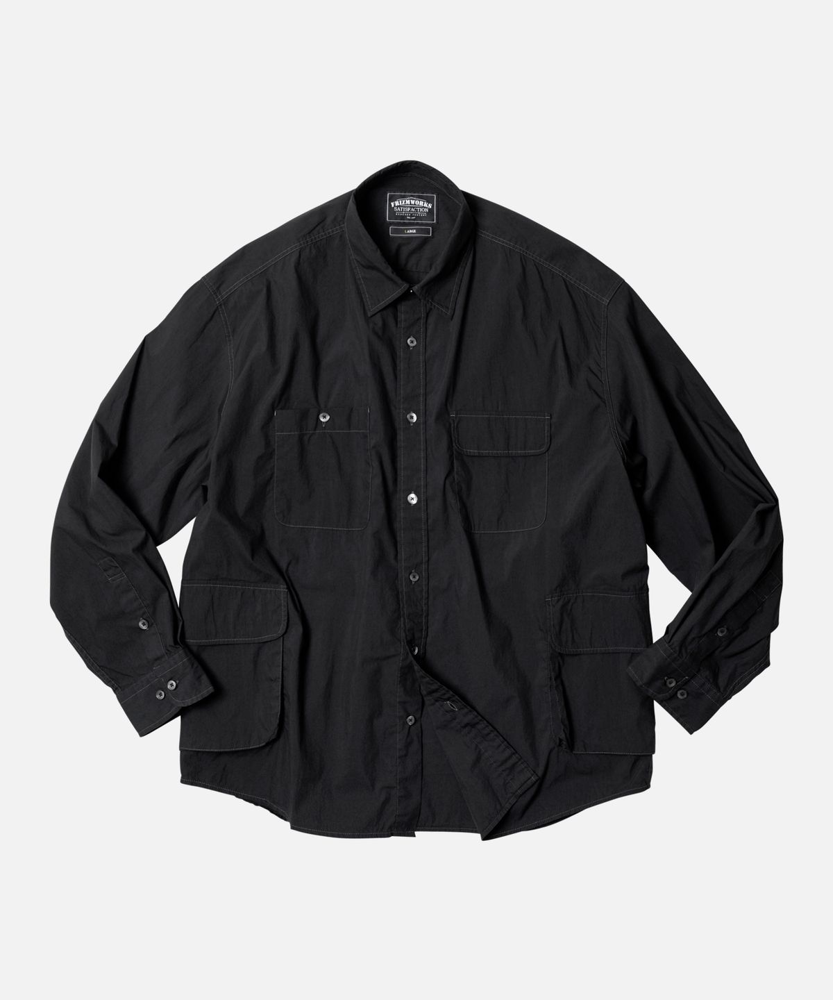 프리즘웍스(FRIZMWORKS) GREAT POCKET SHIRT JACKET _ BLACK