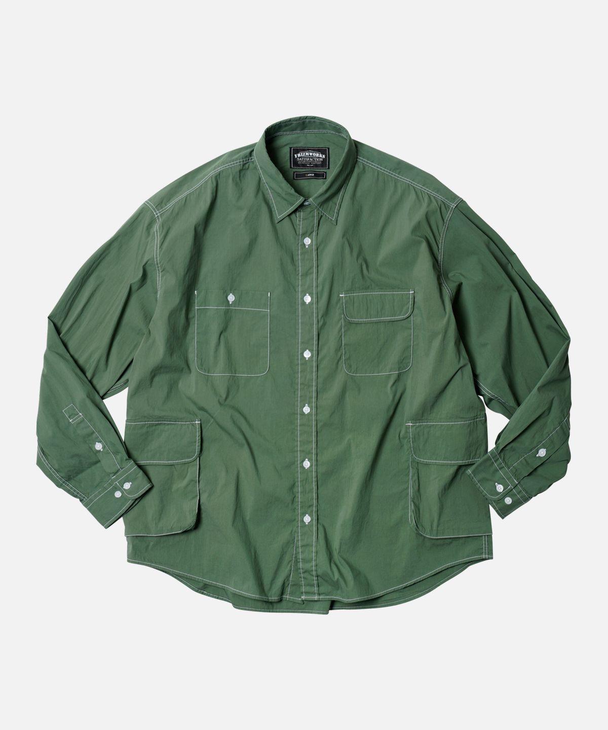 프리즘웍스(FRIZMWORKS) GREAT POCKET SHIRT JACKET _ HUNTER GREEN