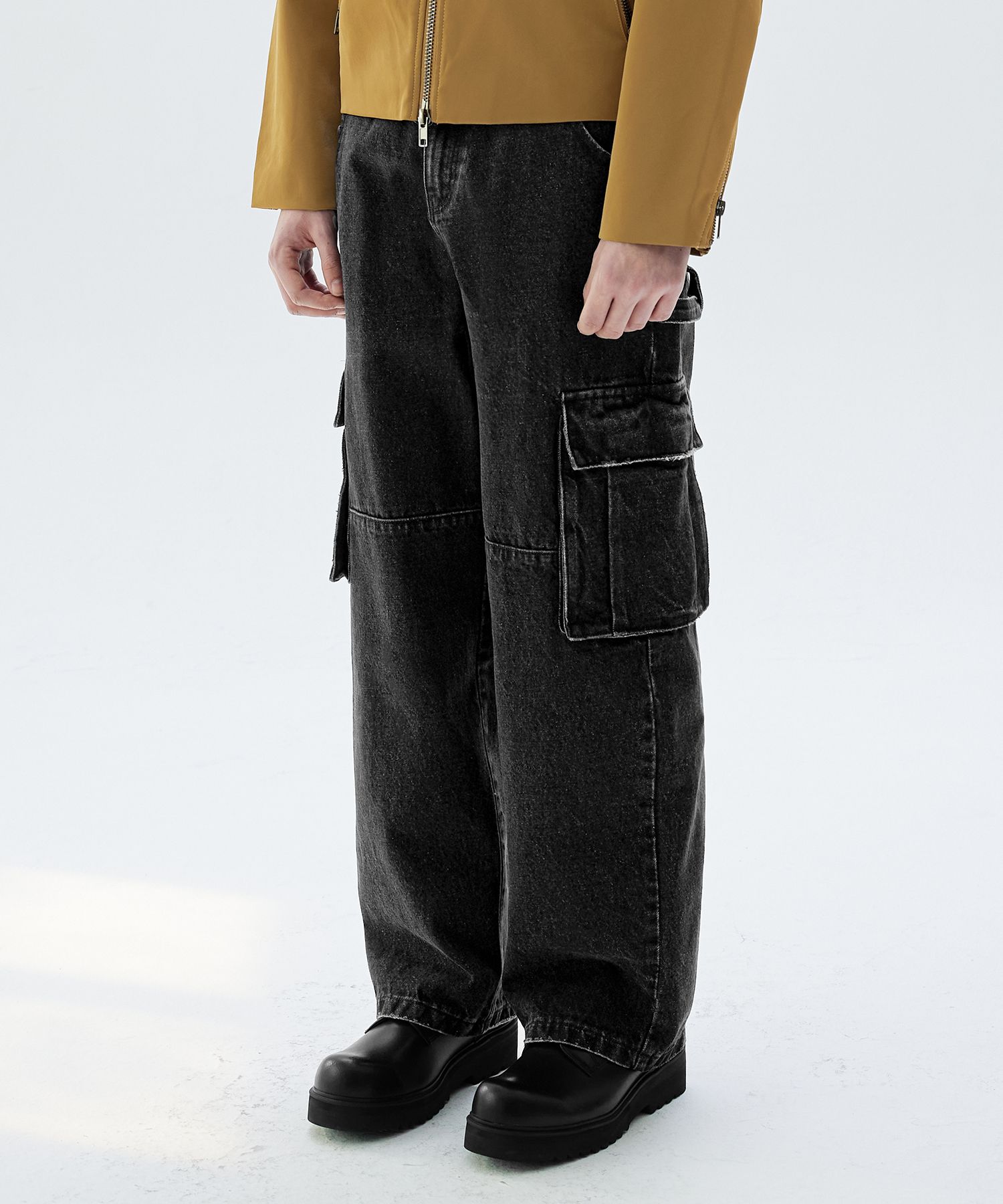 MUSINSA | TRILLION Carpenter Cargo Pocket Wide Denim Pants