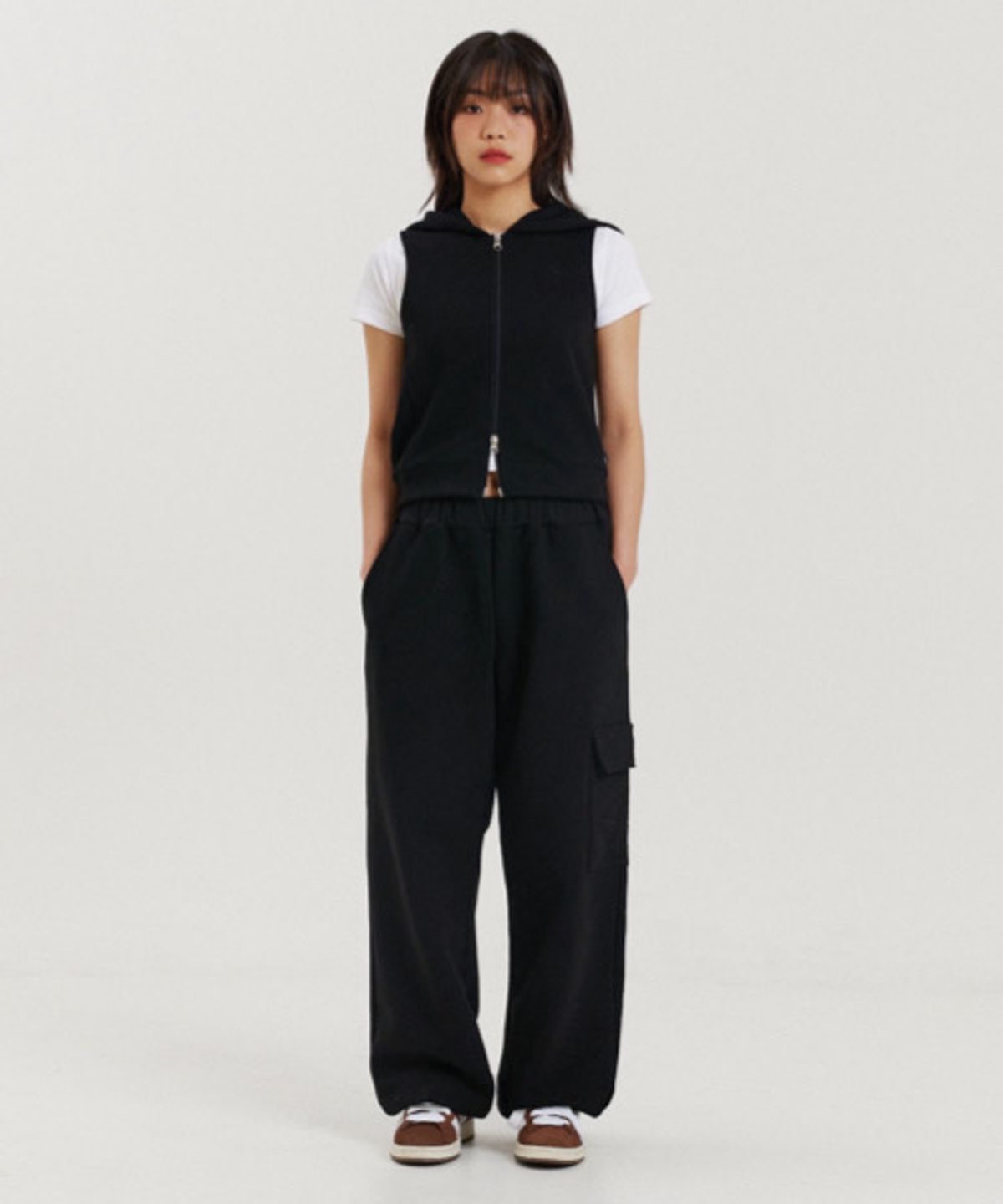 더파코(THE FACO) FAVICON CARGO JOGGER PANTS BLACK