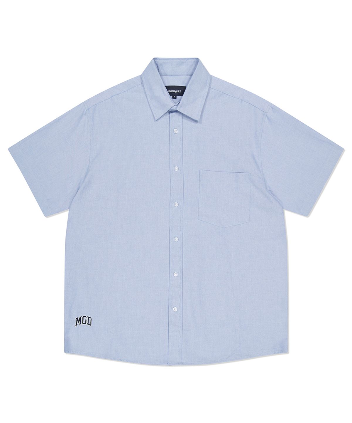 마하그리드(MAHAGRID) MGD OXFORD HALF SLEEVE SHIRTS SKYBLUE(MG2DMMW341A)