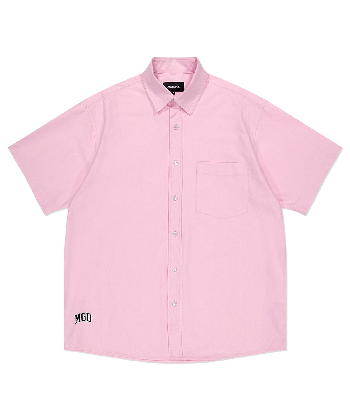 마하그리드(MAHAGRID) MGD OXFORD HALF SLEEVE SHIRTS PINK(MG2DMMW341A)
