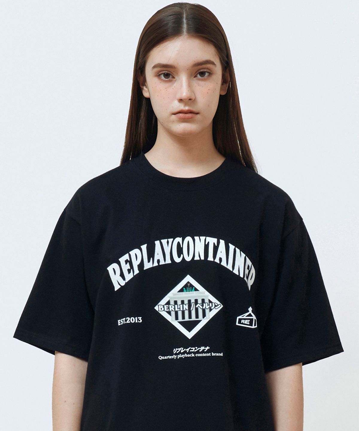 리플레이컨테이너(REPLAY CONTAINER) RC® city logo tee BERLIN (black)