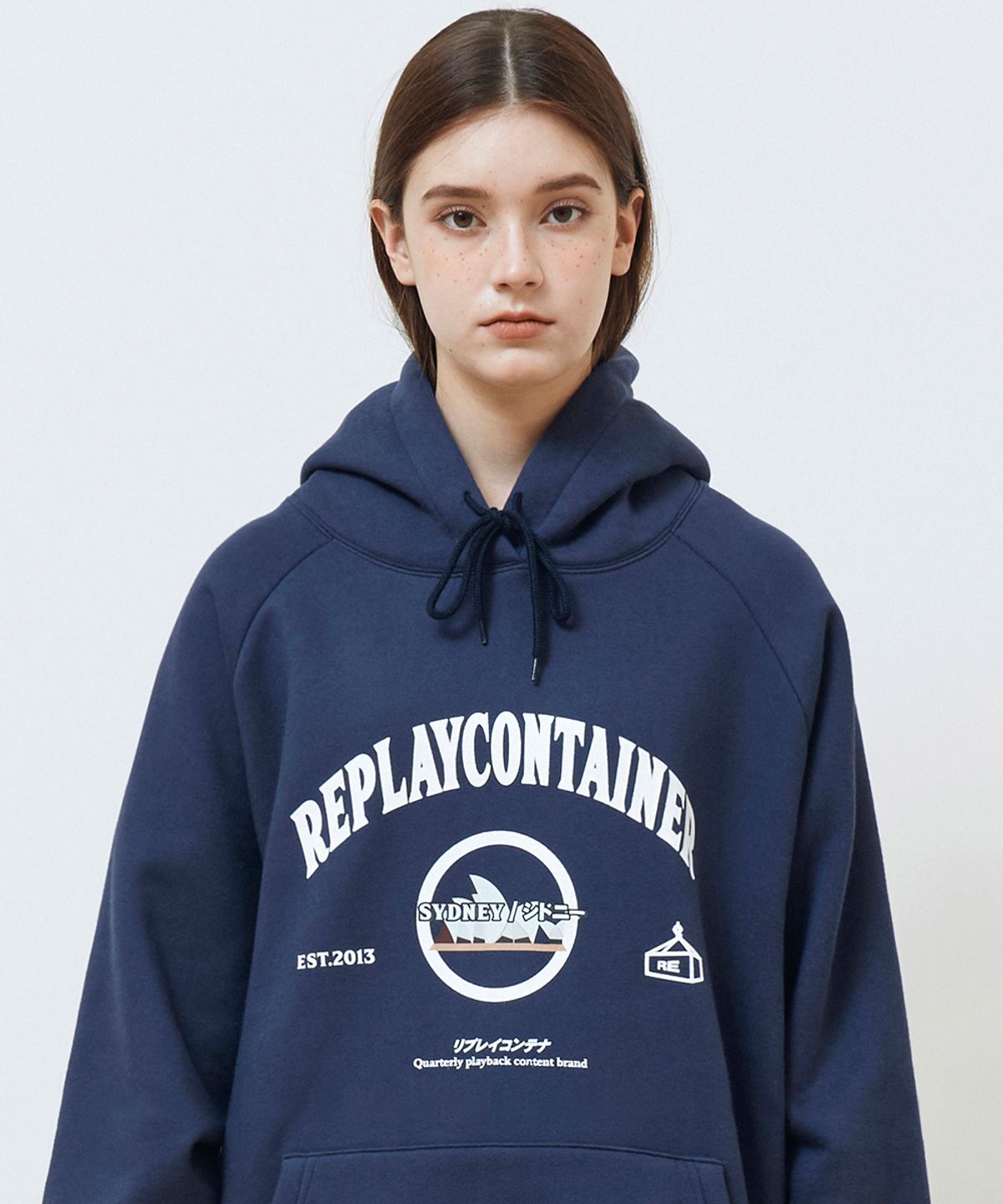 리플레이컨테이너(REPLAY CONTAINER) RC® city hoodie SYDNEY (navy)