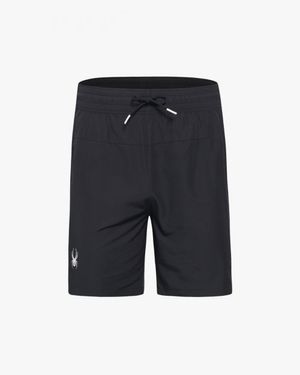 공용 워터스포츠 레터링 로고 버뮤다 팬츠 SPHMCNTR221UBLK