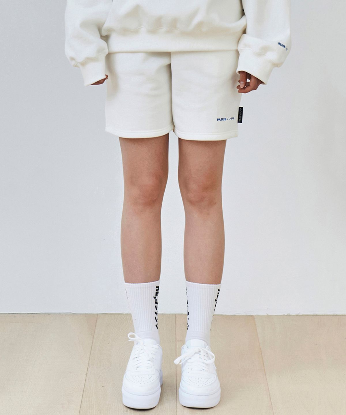 리플레이컨테이너(REPLAY CONTAINER) RC® city sweat shorts PARIS (white)
