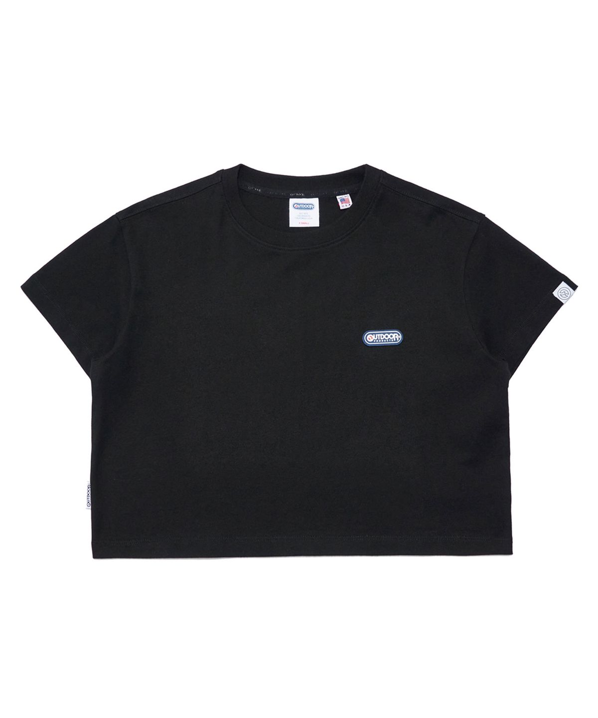 아웃도어 프로덕츠(OUTDOOR PRODUCTS) 여성 백 로고 크롭 티셔츠 WOMENS BACK LOGO CROPPED T-SHIRT